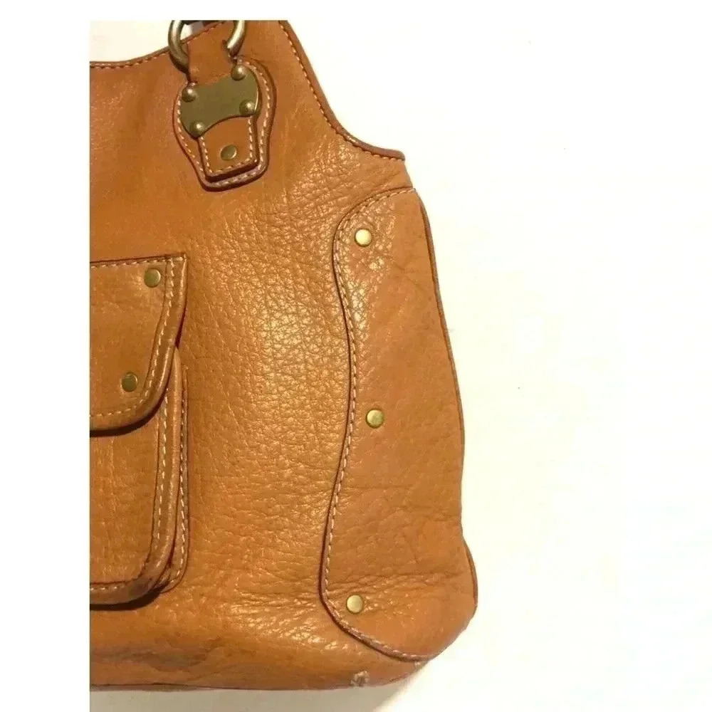 Michael kors brown distressed leather shoulder handbag - Picture 12 of 13